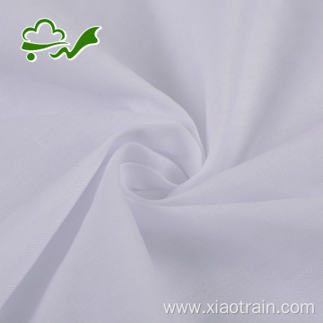 White woven polyester cotton jersey fabric